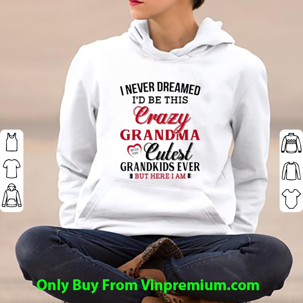 Premium I Never Dreamed I'd Be This Crazy Grandma Cutest Grandkids Ever shirt