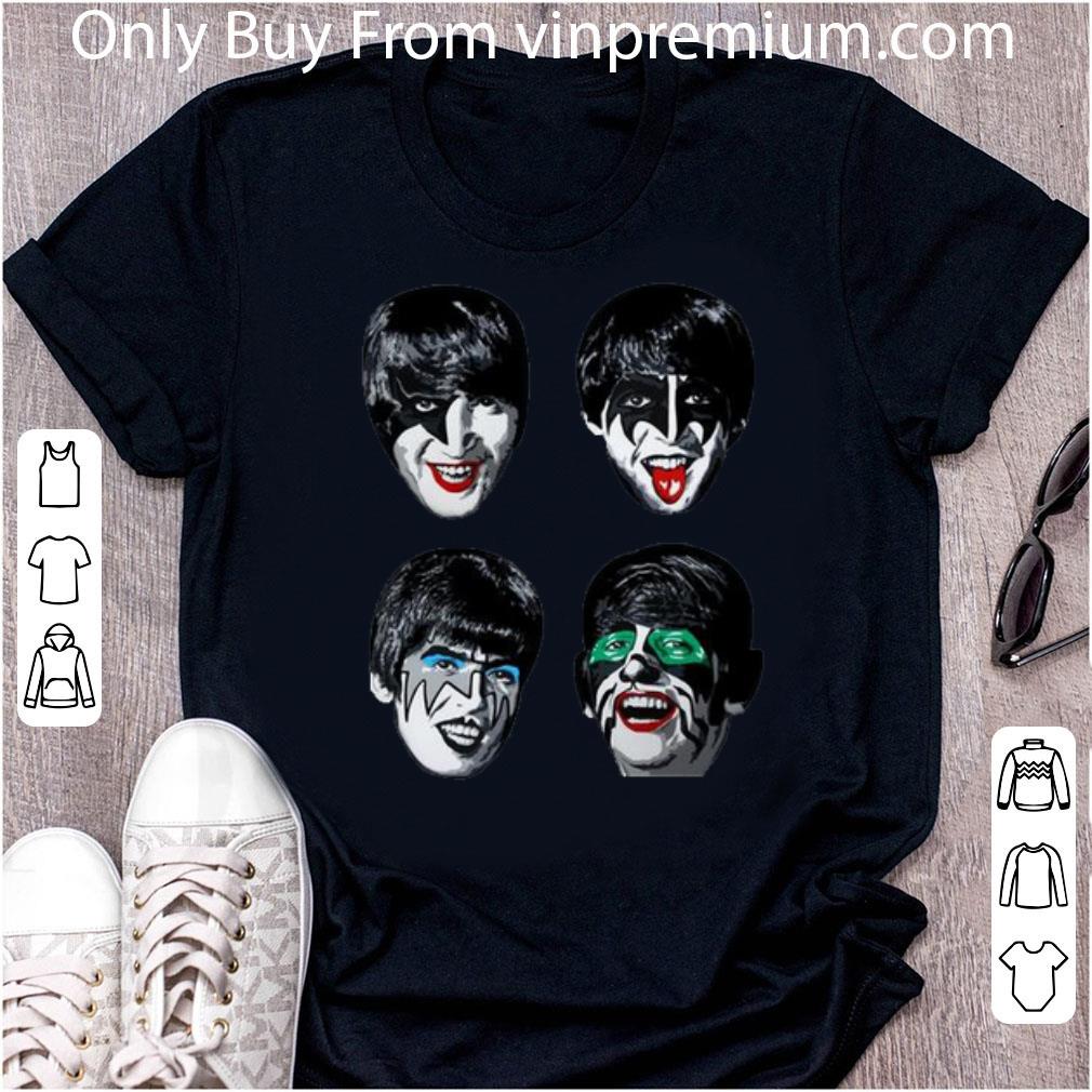 Great The Beatles Kiss shirt