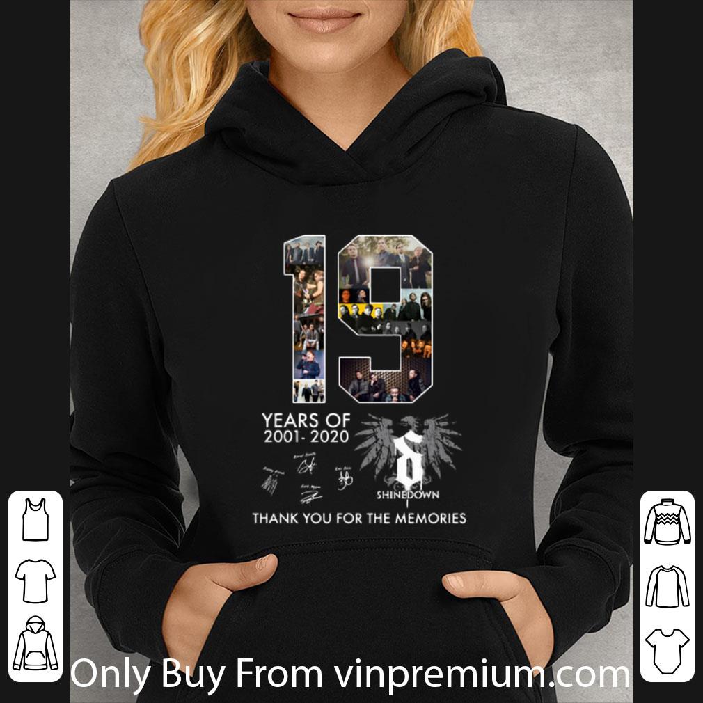 Official 19 Years Of Shinedown 2001-2020 Thank You For The Memories shirt