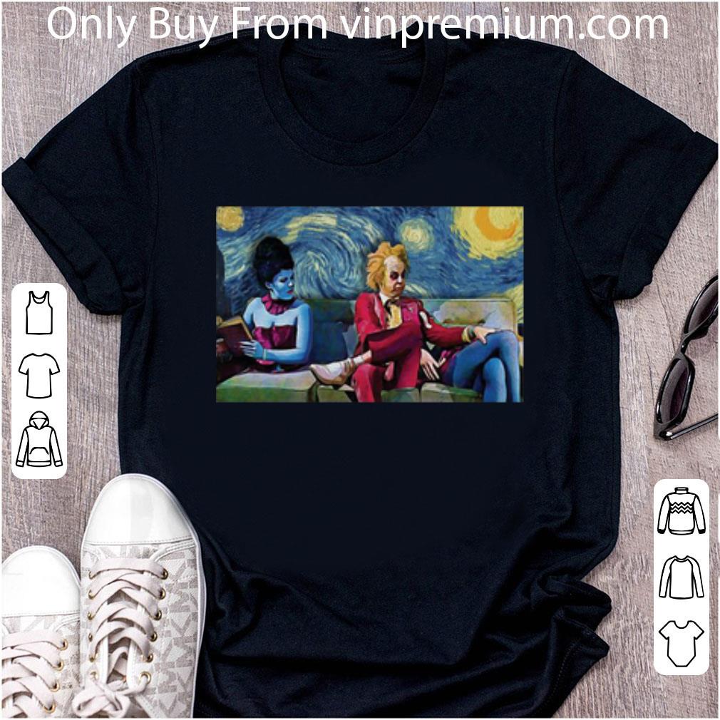 Premium Beetlejuice Michael Keaton Starry Night Poster Vincent Van Gogh shirt