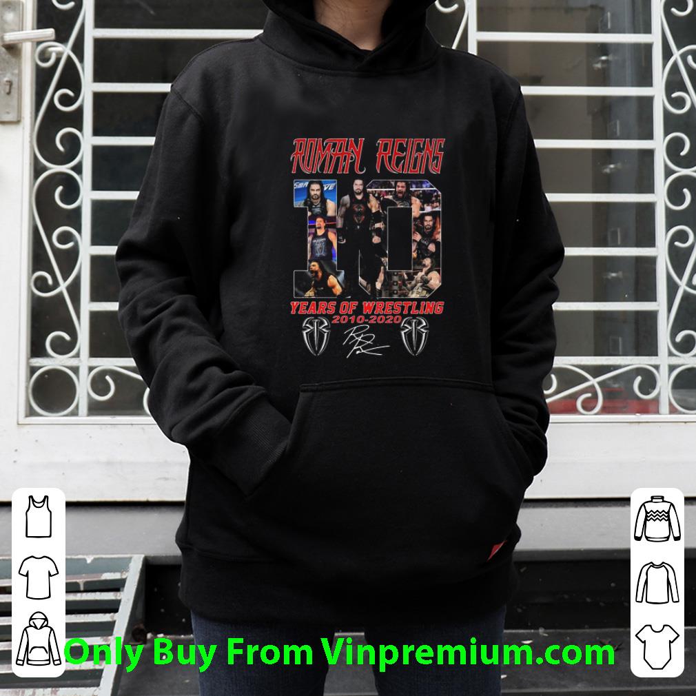 Premium Roman Reigns 10 Years Of Wrestling 2010 2020 Signature shirt