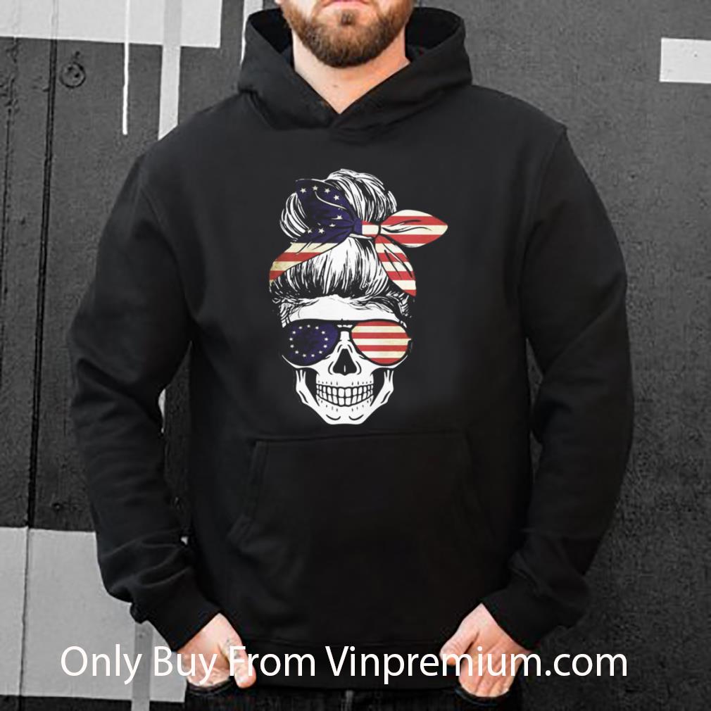 Nice Betsy Ross Skull Girl And Sunglasses American Flag shirt 1 Nice Betsy Ross Skull Girl And Sunglasses American Flag shirt