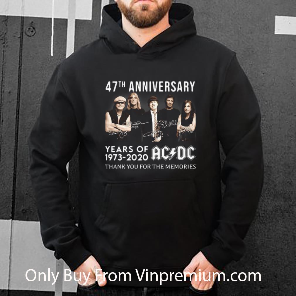 Original 47th Anniversary Years Of 1973-2020 Acdc Thank You For The Memories Signature shirt