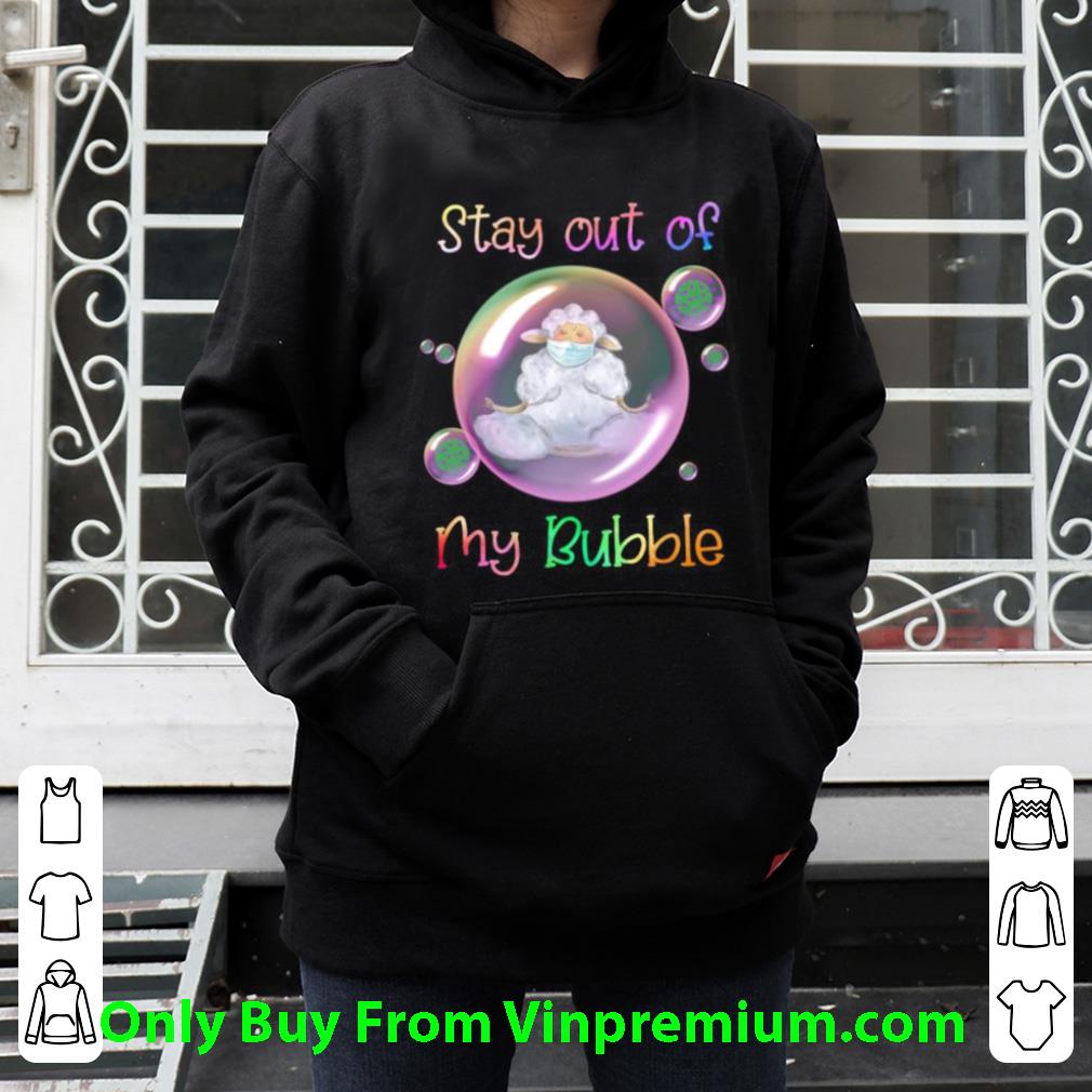 Awesome Stay Out Of My Bubble Coronavirus Yoga Sheep Mask shirt 1 Awesome Stay Out Of My Bubble Coronavirus Yoga Sheep Mask shirt