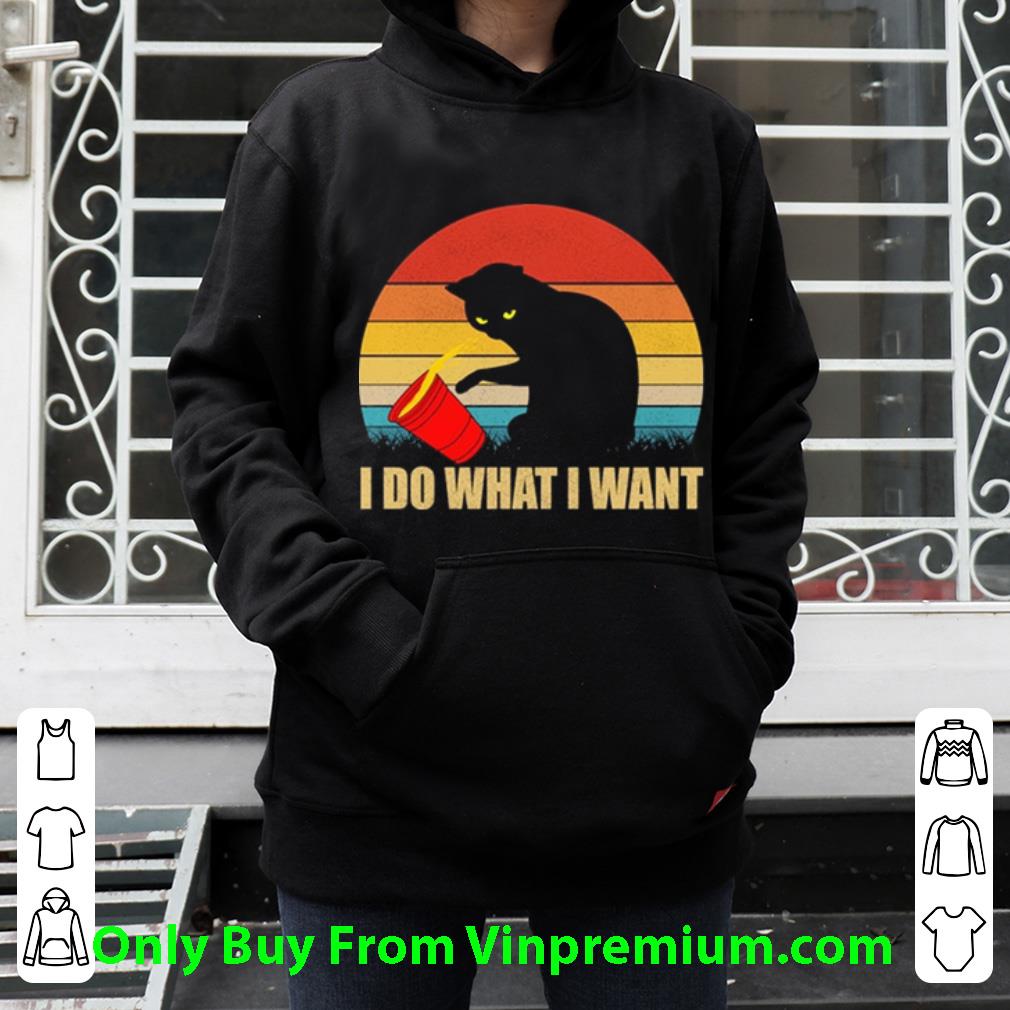 Hot Sunset Cat I do what i want vintage shirt