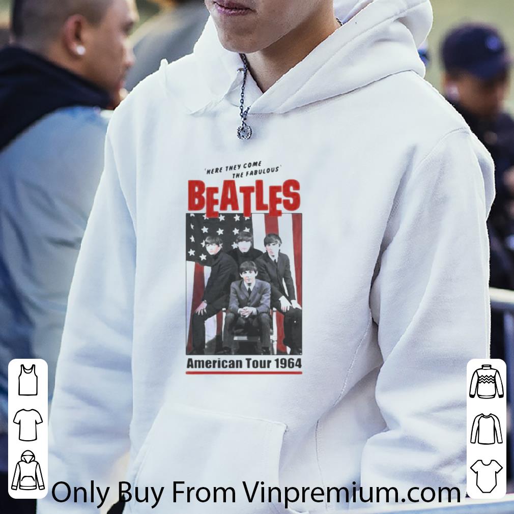 Awesome The Beatles Band Here They Come The Fabulous American Tour 1964 shirt 1 Awesome The Beatles Band Here They Come The Fabulous American Tour 1964 shirt