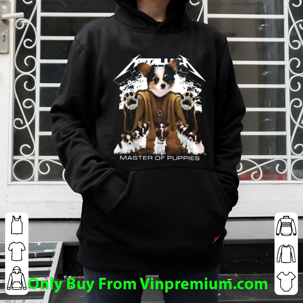 Official Papillon Puppy Metallica Master Of Puppies shirt