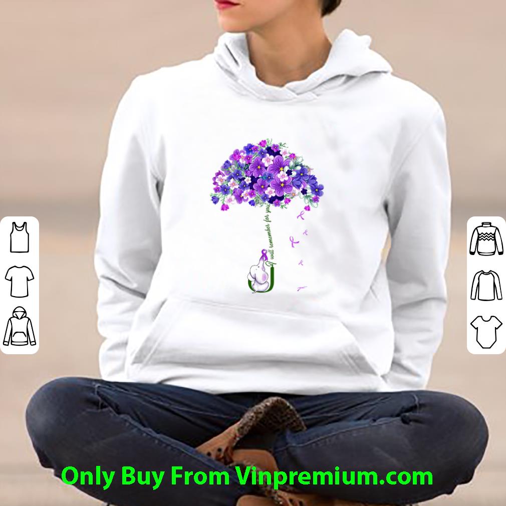Hot Flowers Elephant I Will Remember For You Breast Cancer shirt