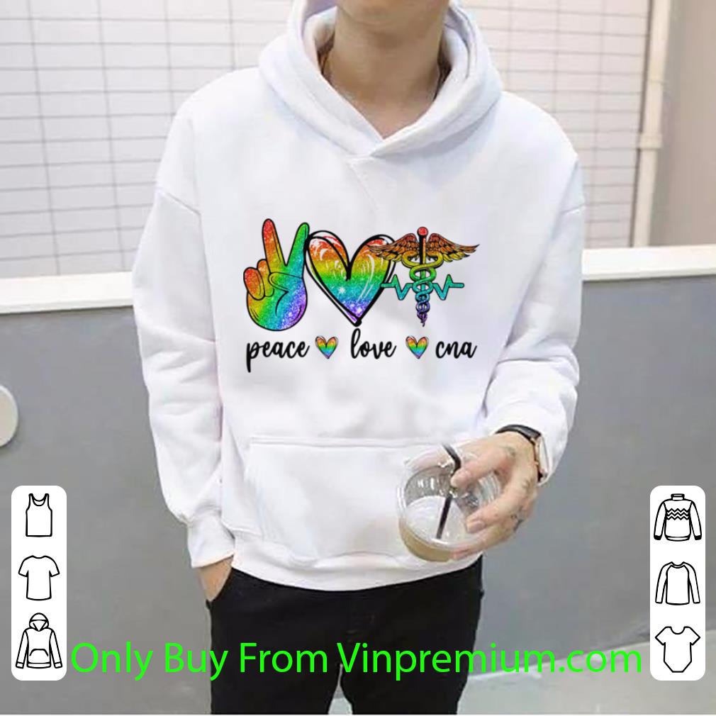 Top Lgbt Diamond Peace Love Cna shirt