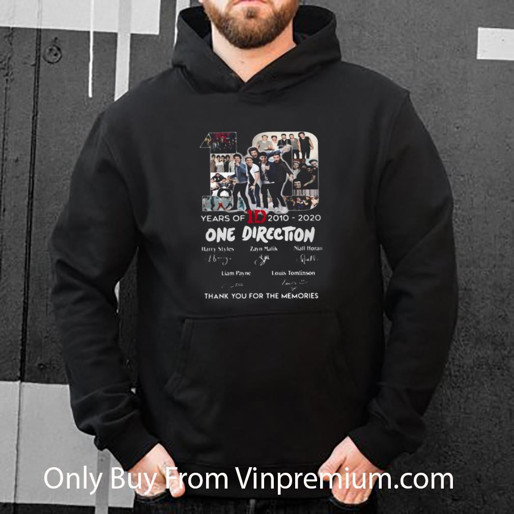 Premium 10 Years Of 2010-2020 One Direction Band Signed Thank Memories shirt 1 Premium 10 Years Of 2010-2020 One Direction Band Signed Thank Memories shirt