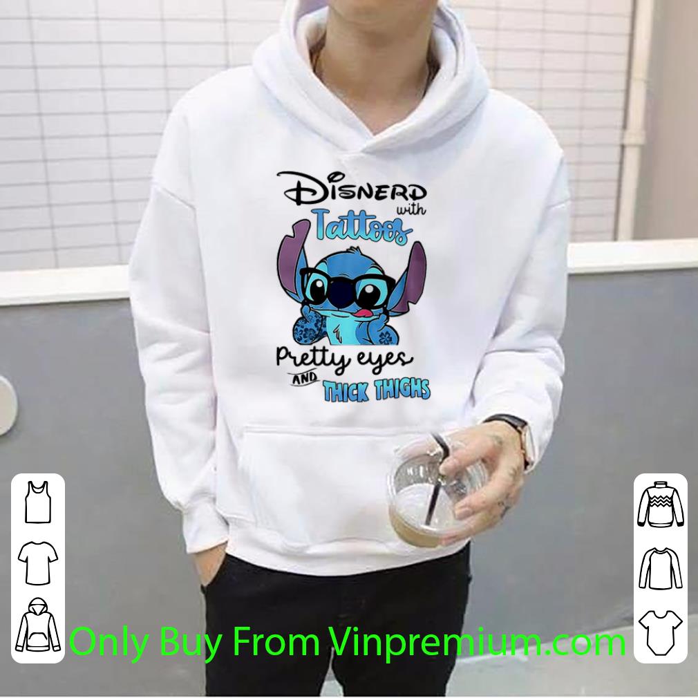 Hot Disney Stitch Wearing Glasses Disnerd With Tattoos Pretty Eyes shirt