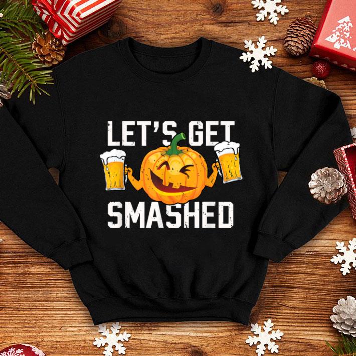 Pretty Lets Get Smashed Funny Pumpkin Beer Halloween Costume shirt