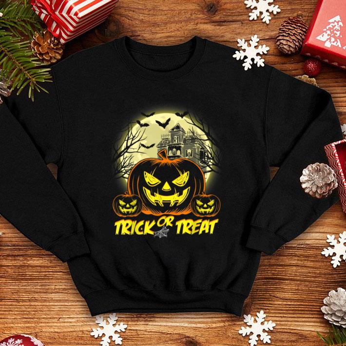 Awesome Halloween Trick or treat jack o lantern pumpkin scary face shirt