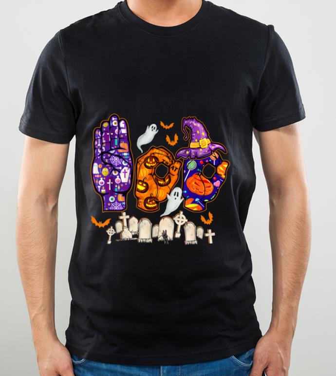 Awesome ASL Boo Sign Language Halloween Costume shirt