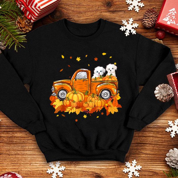 Original Maltese Pumpkin Truck Halloween Thanksgiving shirt