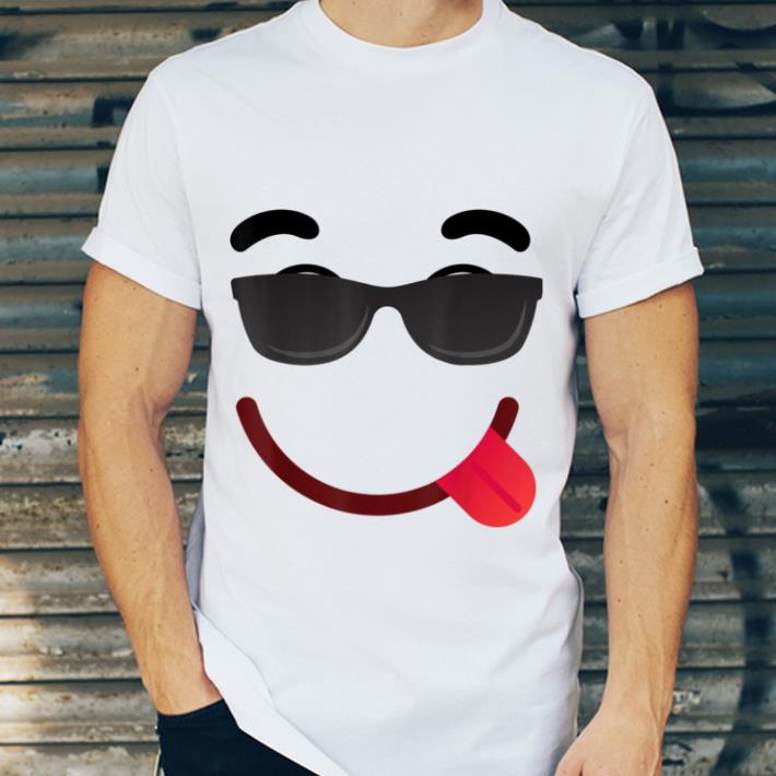 Awesome Halloween Emojis Costume Emoticon Smile Sunglasses shirt