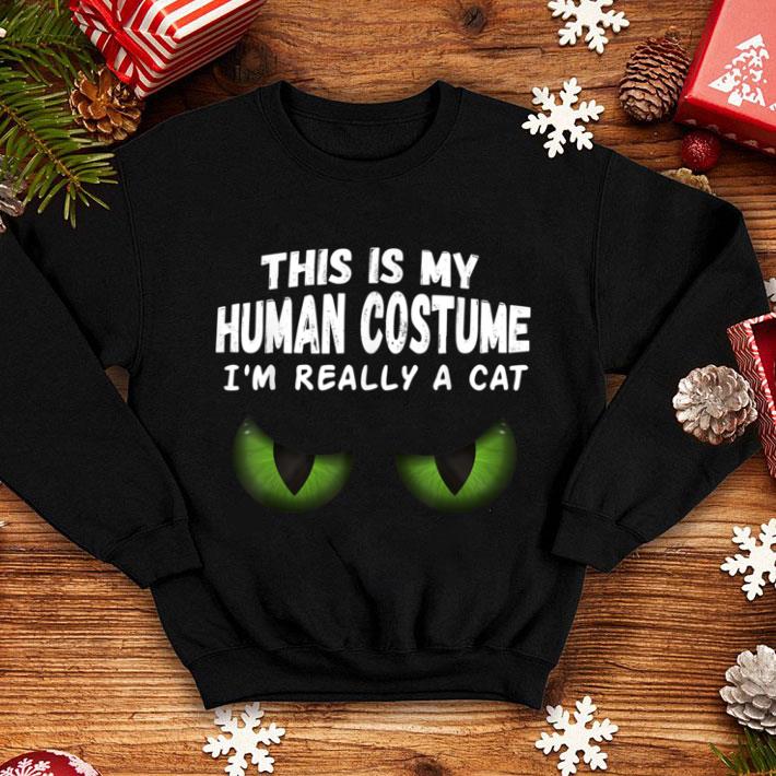 Pretty This Is My Human Costume I'm Really A Cat Halloween shirt 1 Pretty This Is My Human Costume I'm Really A Cat Halloween shirt