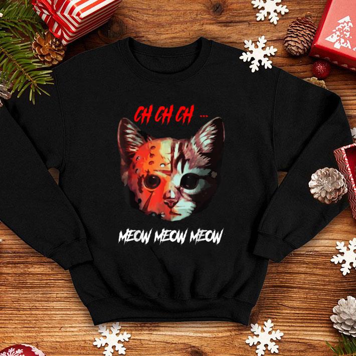 Nice Jason Meowhees Funny Halloween Costume For Cat Lovers shirt