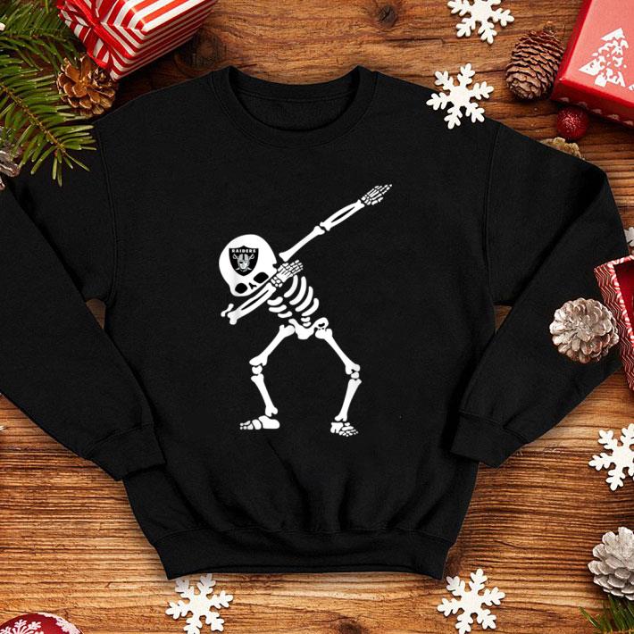 Awesome Halloween Dabbing Skeleton Football Team Oakland-Raider shirt