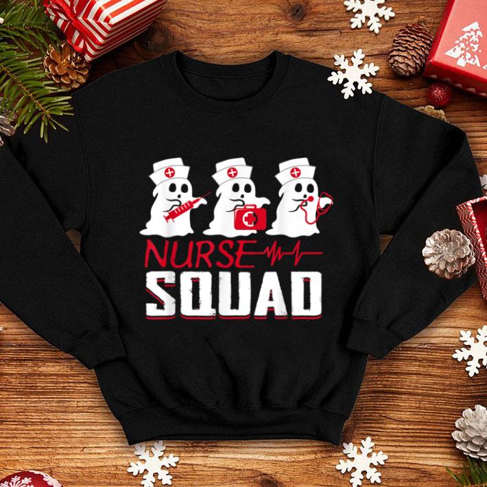 Top Scary Nurse Squad Nursing Spooky ghost Funny Halloween shirt