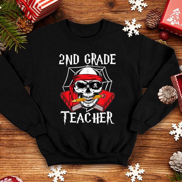 Premium Pirate 2nd Grade Teacher Funny Halloween Skull shirt 1 Premium Pirate 2nd Grade Teacher Funny Halloween Skull shirt