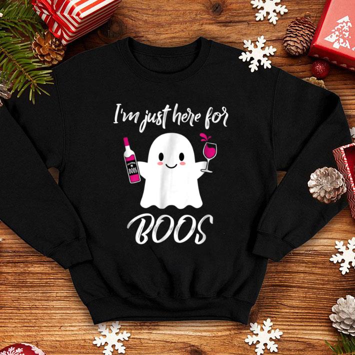 Awesome I'm Just Here For Boos Funny Halloween Wine shirt 1 Awesome I'm Just Here For Boos Funny Halloween Wine shirt