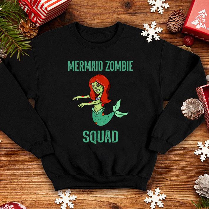 Top Funny Halloween Mermaid Zombie Squad Cartoon shirt