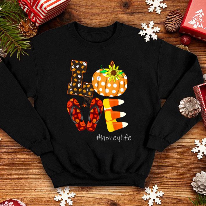 Great Funny Love honeylife Pumpkin Flip Flops honey Life Halloween shirt 1 Great Funny Love honeylife Pumpkin Flip Flops honey Life Halloween shirt