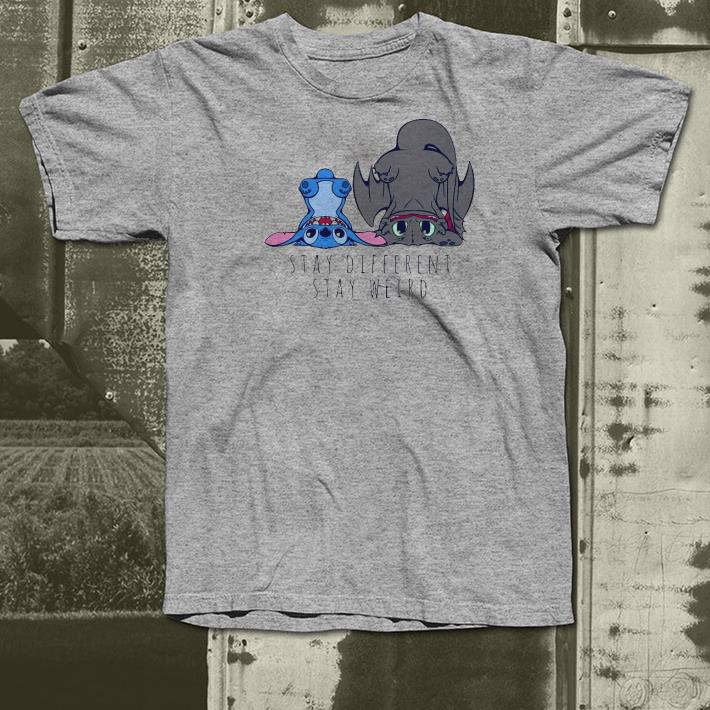 Nice Toothless And Stitch Stay Different Stay Weird Shirt