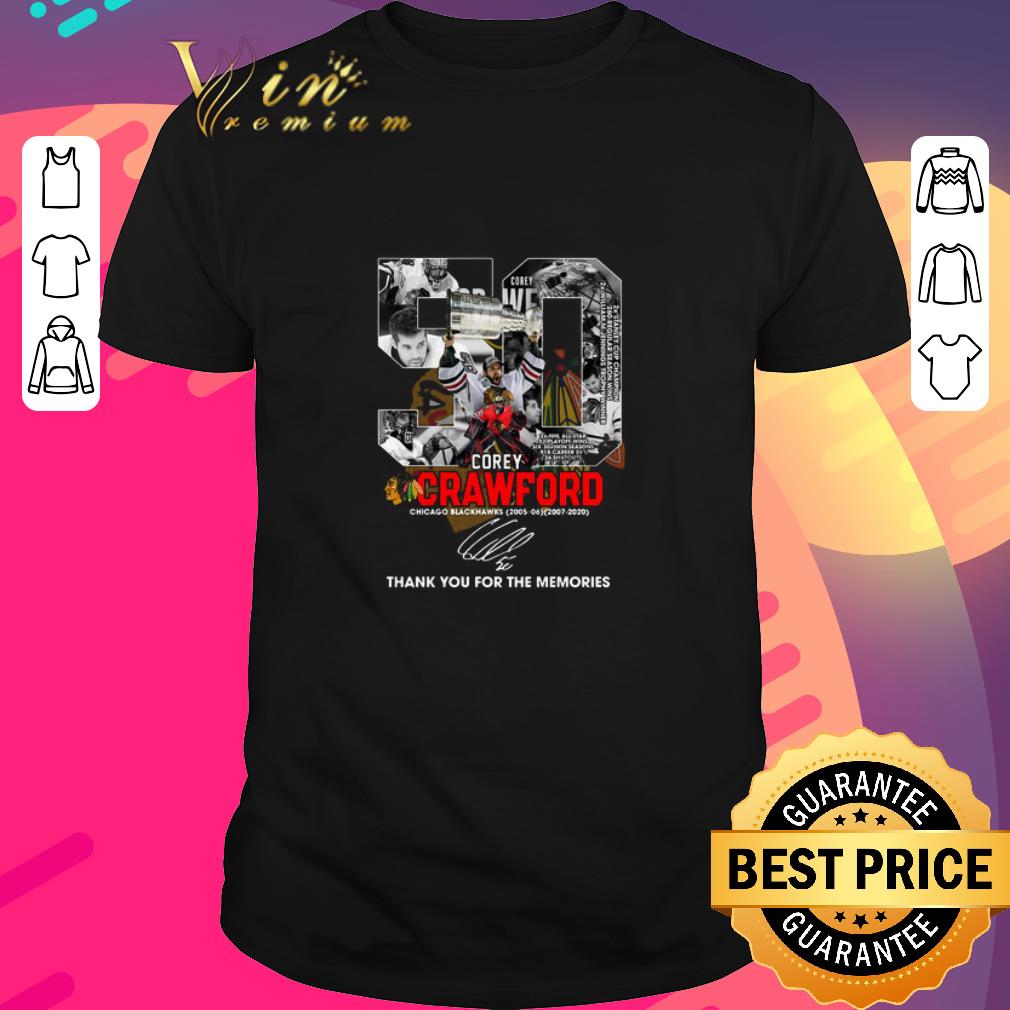 Hot 50 Corey Crawford Chicago Blackhawks 2005 06 2007 2020 Thank You For The Memories Signature shirt