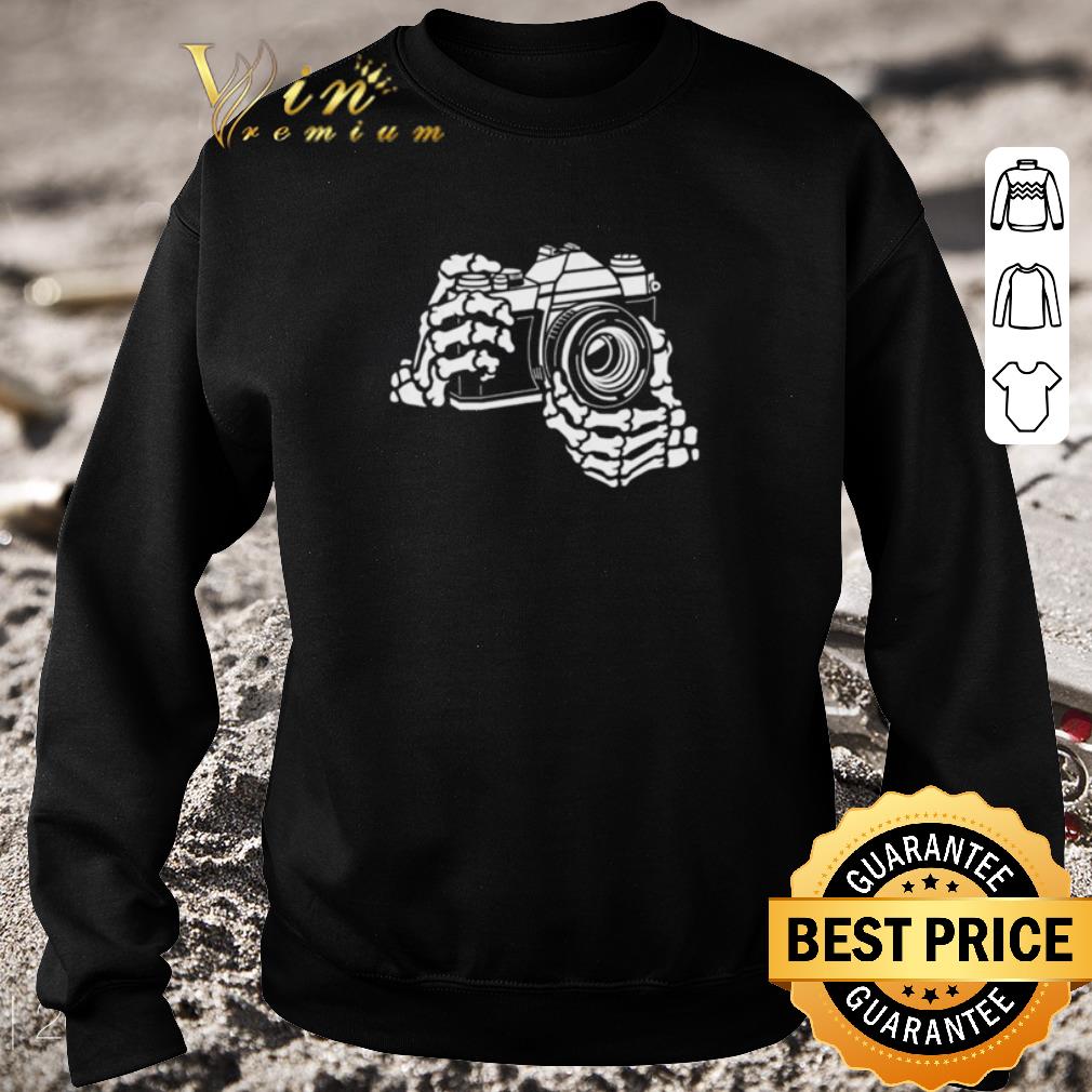 Top Skeleton Hands 35mm SLR Film Camera shirt