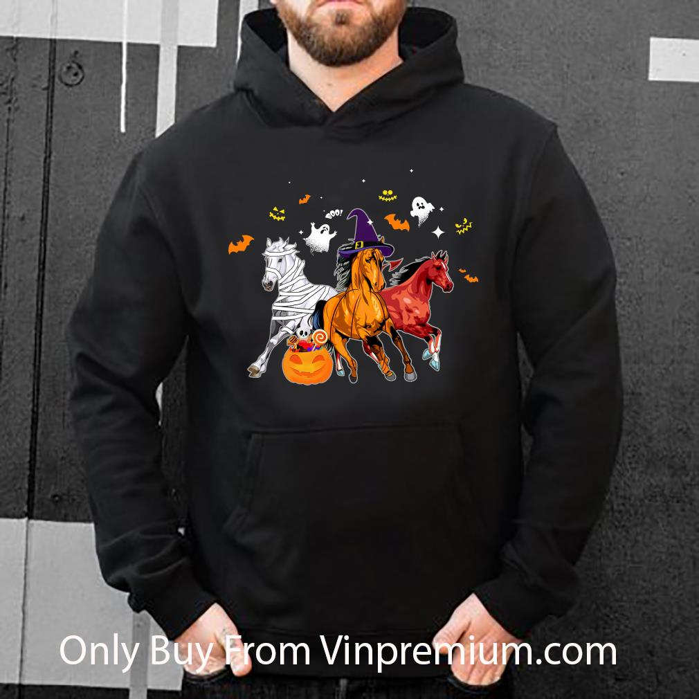 Original Horses Ghost Witch Happy Halloween shirt