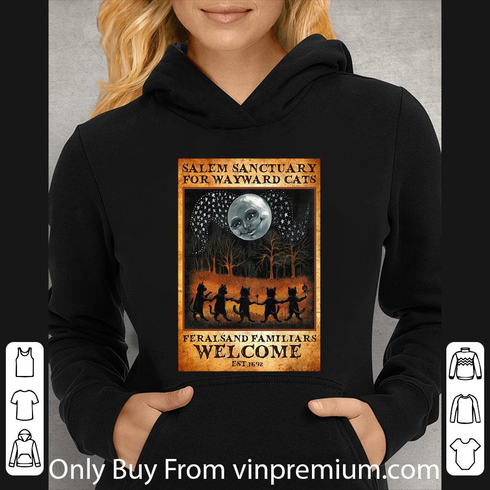 Pretty Salem Sanctuary For Wayward Cats Ferals And Familiars Welcome shirt 1 Pretty Salem Sanctuary For Wayward Cats Ferals And Familiars Welcome shirt