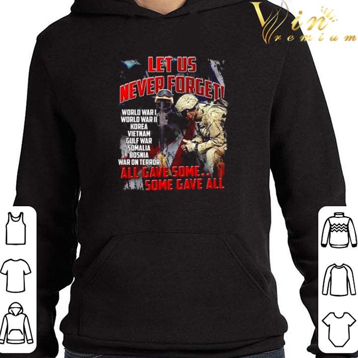 Veteran let us never forget all gave some some gave all shirt 1 Veteran let us never forget all gave some some gave all shirt