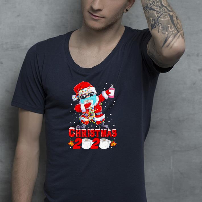 Nice Christmas 2020 toilet paper dabbing Santa face mask Shirt