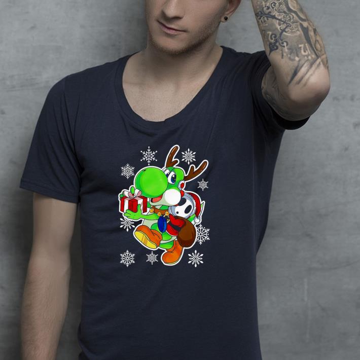 Nice Santa Jack Skellington riding reindeer Christmas Shirt