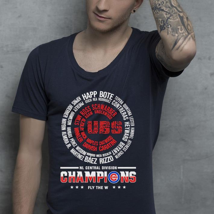 Nice Chicago Cubs Player name NL central division Champions fly the w Shirt