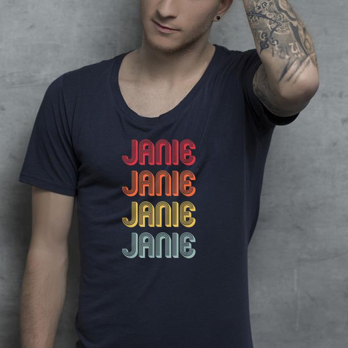 Premium JANIE Name Personalized Retro Vintage 80s 90s Birthday Shirt