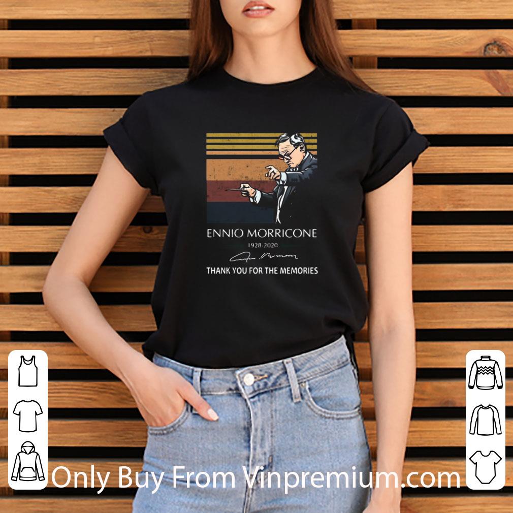 Official Vintage Ennio Morricone 1928 2020 Thank You For The Memories Signature shirt 1 Official Vintage Ennio Morricone 1928 2020 Thank You For The Memories Signature shirt