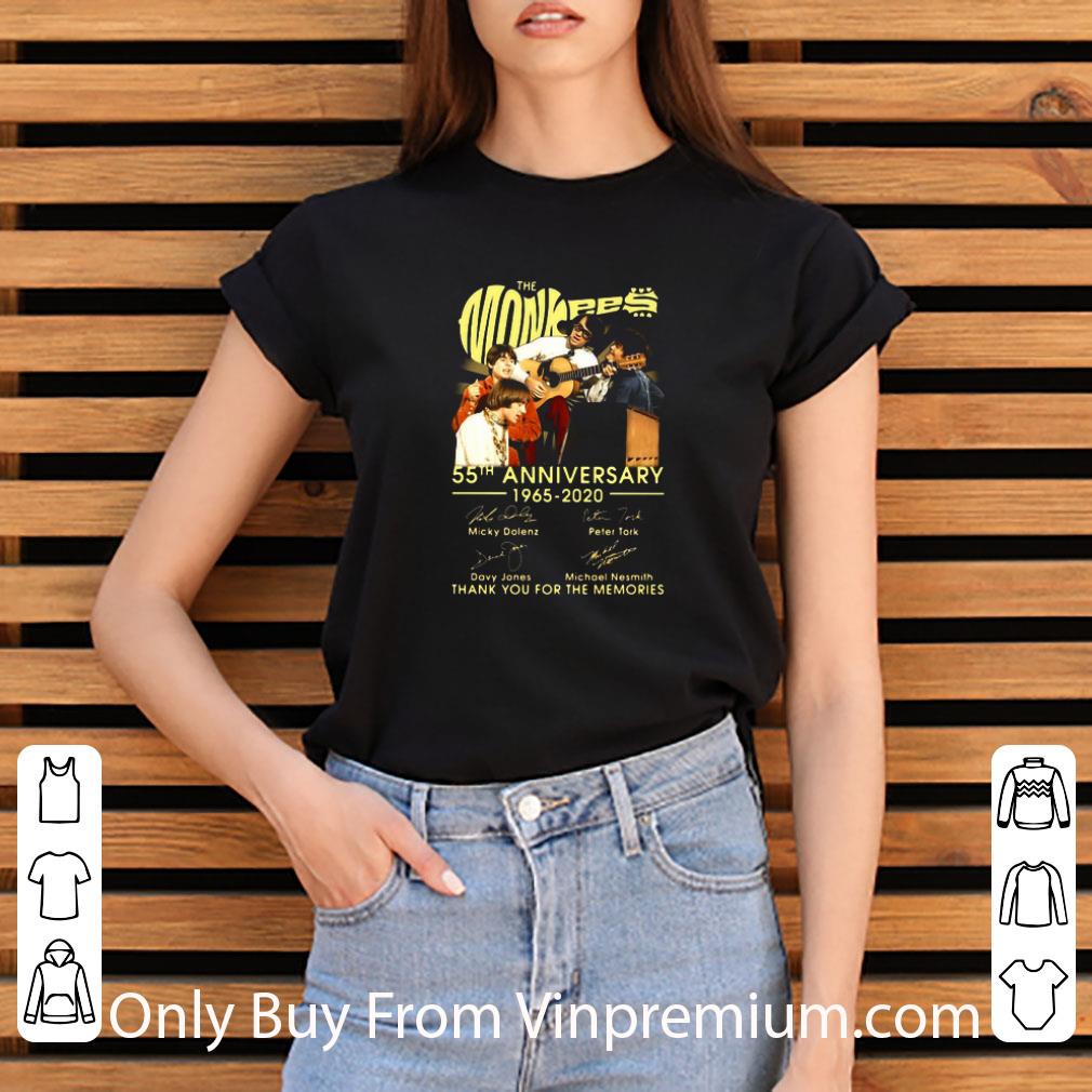Top The Monkees 55th Anniversary 1965 2020 Thank You For The Memories Signatures shirt