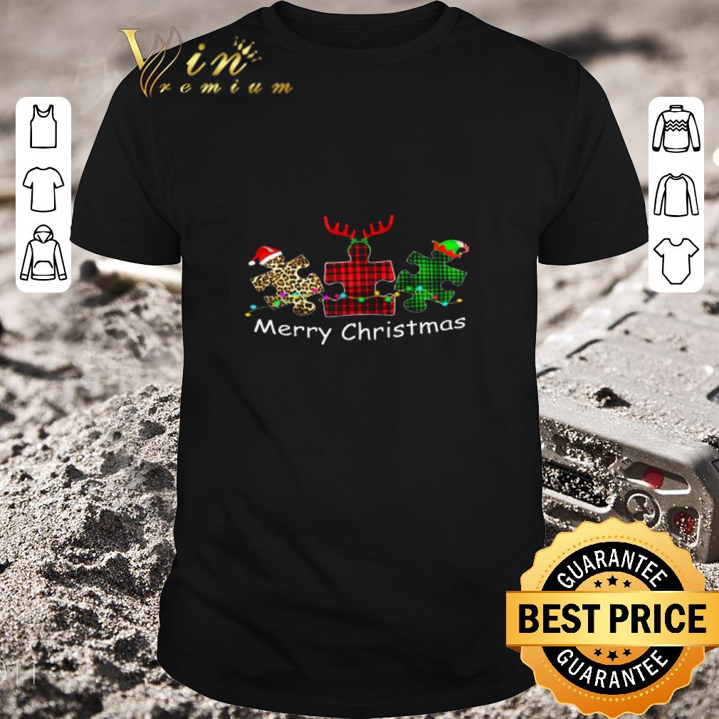 Nice Autism Santa Reindeer Elf Merry Christmas shirt