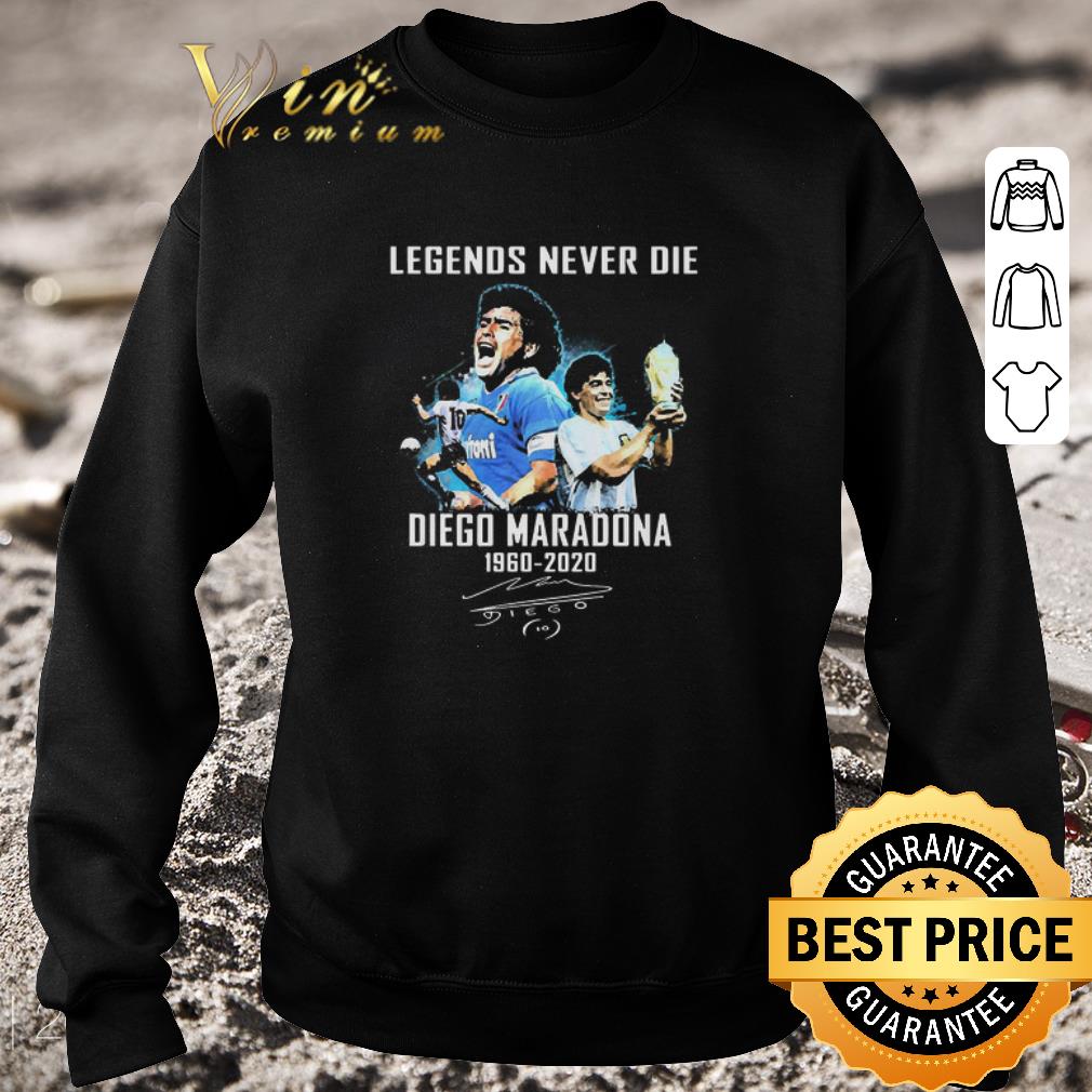 Awesome Legends Never Die Diego Maradona 1960 2020 Signature shirt 1 Awesome Legends Never Die Diego Maradona 1960 2020 Signature shirt