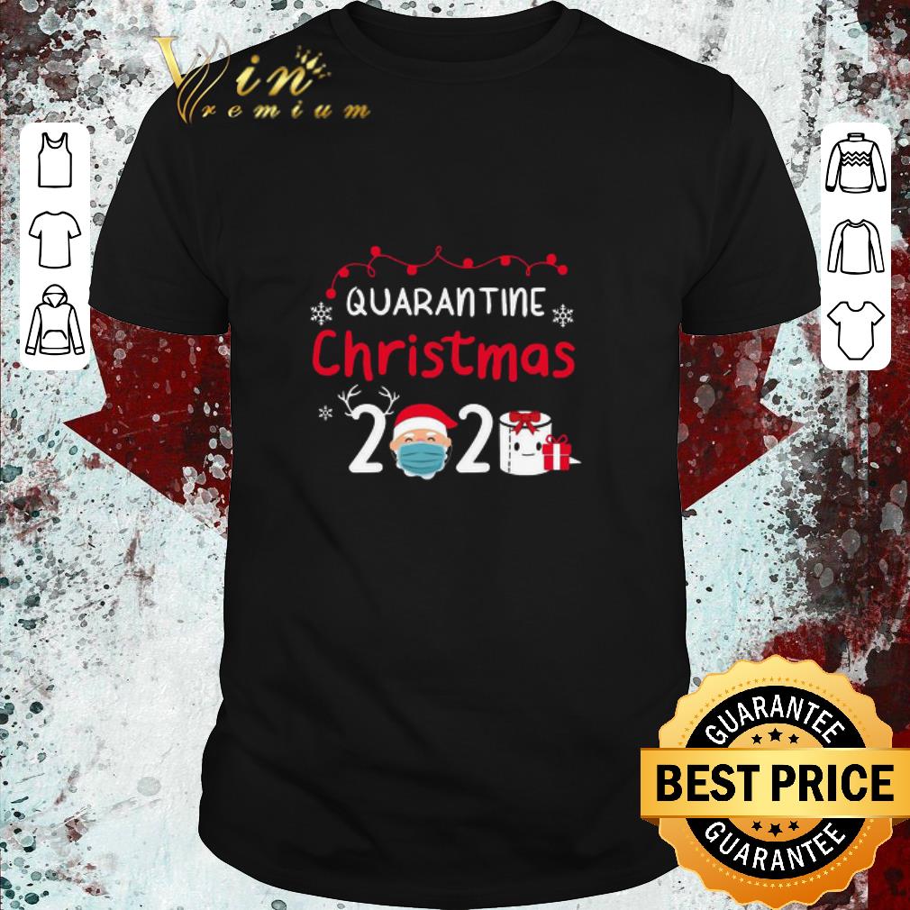 Funny Quarantine Christmas 2020 Santa Claus Face Mask Toilet Paper Gift Sweater shirt