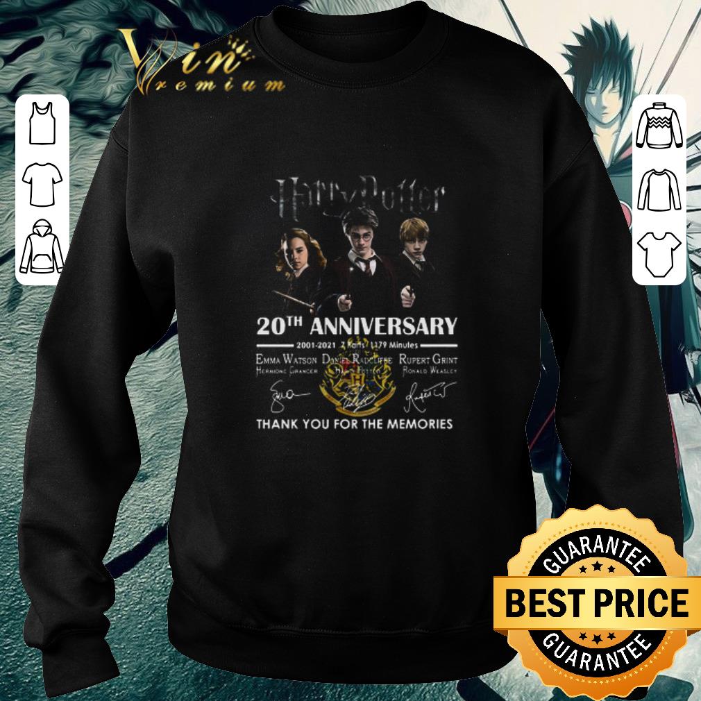 Funny Official Harry Potter 20th Anniversary 2001 2021 7 Parts 1179 Minutes Thank You For The Memories Signatures shirt 1 Funny Official Harry Potter 20th Anniversary 2001 2021 7 Parts 1179 Minutes Thank You For The Memories Signatures shirt