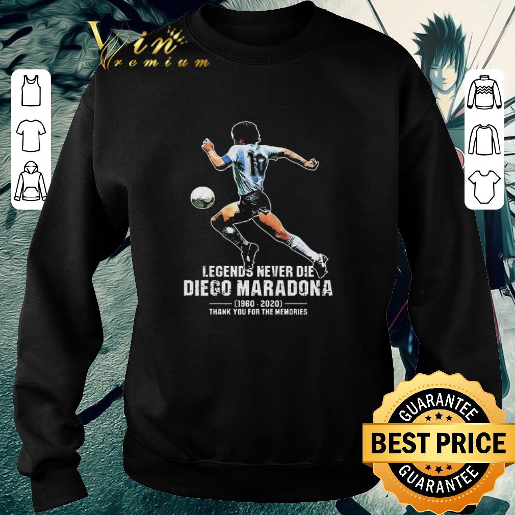 Awesome Legends Never Die Diego Maradona 1960 2020 Thank You For The Memories shirt 1 Awesome Legends Never Die Diego Maradona 1960 2020 Thank You For The Memories shirt