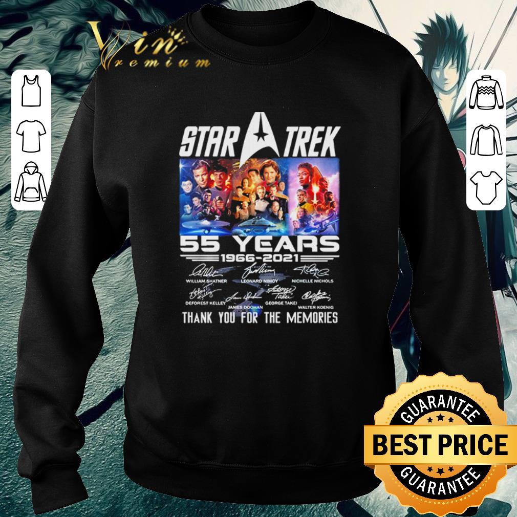 Official Star Trek 55 years 1966-2021 signature thank you for the memories shirt