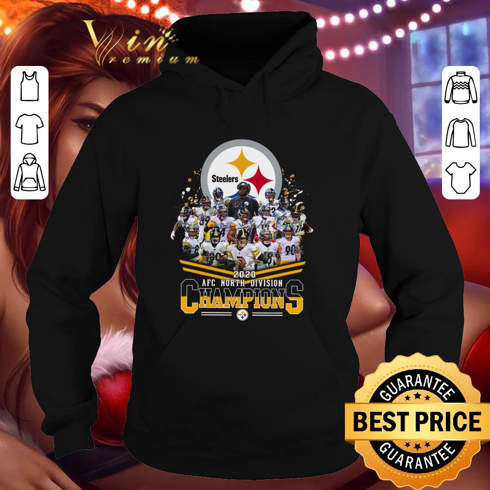 Funny 2020 Pittsburgh Steelers Champions AFC North Division Signatures shirt