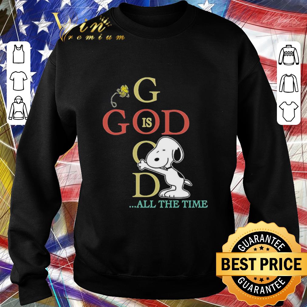 Premium Snoopy And Woodstock God Is Good All The Time shirt