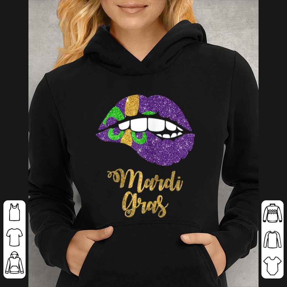 Hot Mardi Gras Lip Biting Diamong shirt