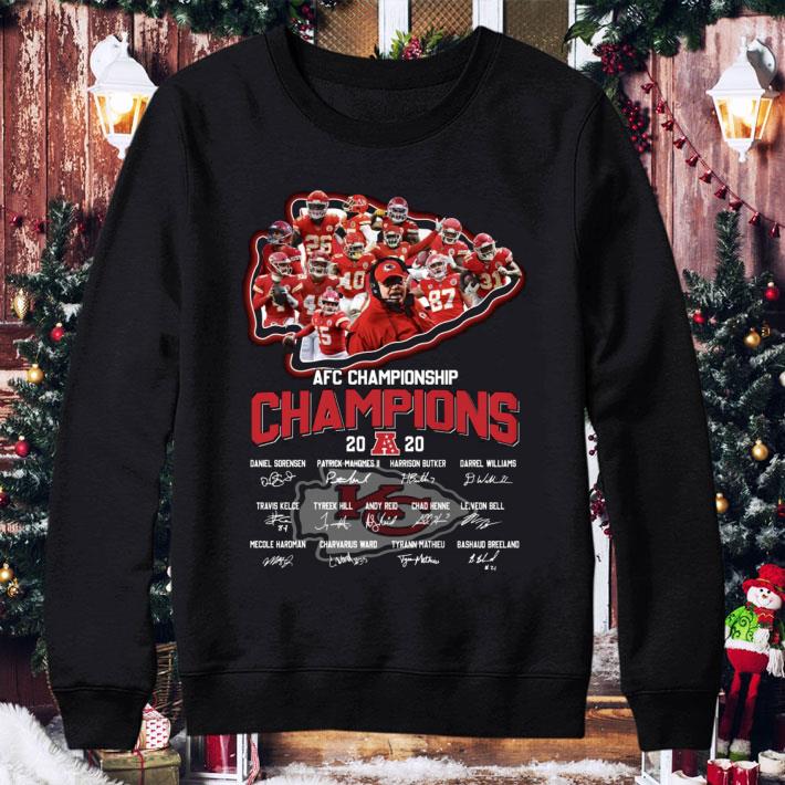 Original Kansas City Chiefs Champions Signatures AFC Championship 2020 shirt 1 Kansas City Chiefs Champions Signatures AFC Championship 2020 shirt